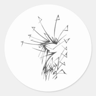 Adesivo 97 Arte de Tatuagem Tribal Abstrata Preto e Branco