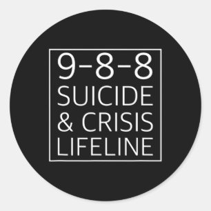 Adesivo 988 - Crise de Sensibilização para o Suicídio 988