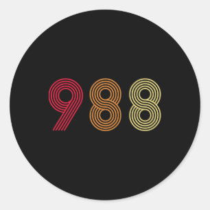 Adesivo 988 Linha Hotline Health Mental A para Prevenção a