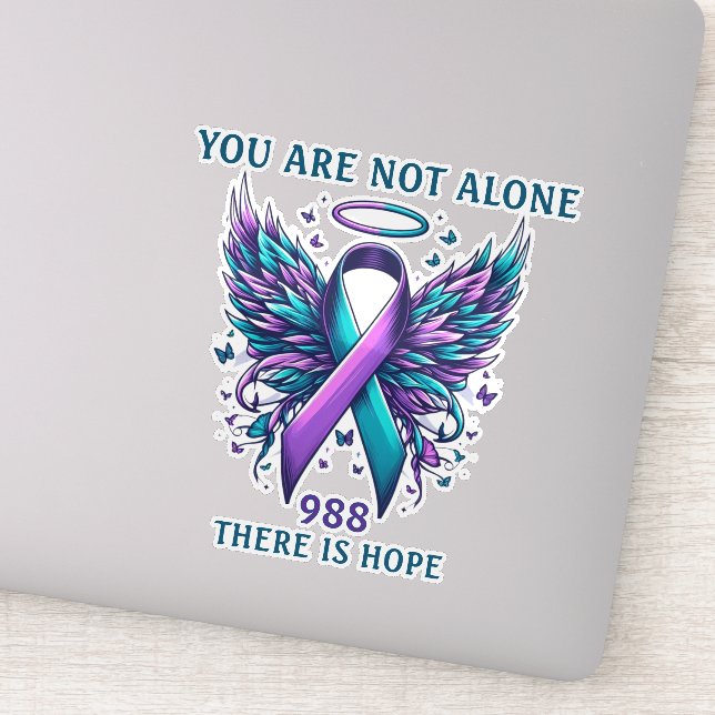 Adesivo 988 Suicide Prevention You Matter Ribbon Support  (Detalhe)