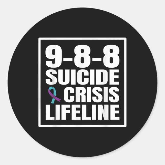 Adesivo 988 Suicídio E Prevenção De Crises (Frente)