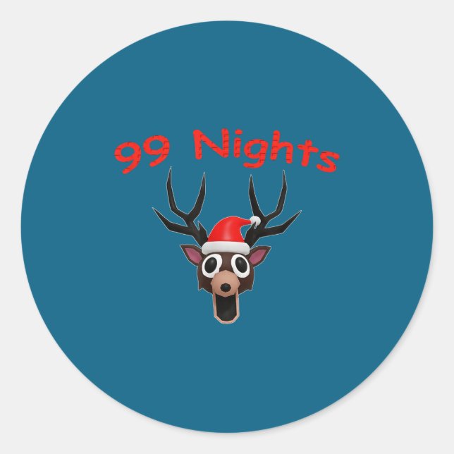 Adesivo 99 Nights Christmas Deer Gamer Fan Merch  (Frente)