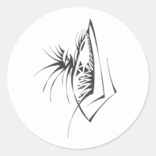 Adesivo 9 Arte de Tatuagem Tribal Abstrata Preta e Branca