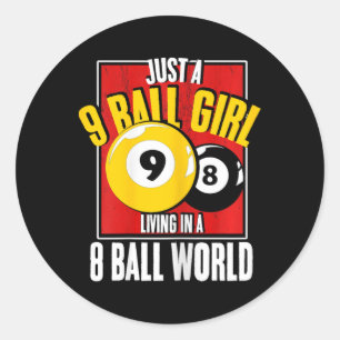 Adesivo 9 Garota Morando Em 8 Ball World Snooker Piscina B