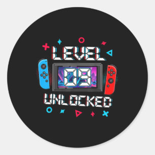 Adesivo 9 Jovens de jogos desbloqueados do 9º aniversário 