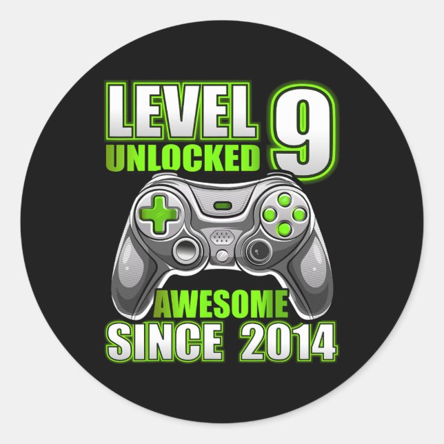 Adesivo 9 Vídeo Jogo 2014 Desbloqueado - 9.º Aniversário B (Frente)