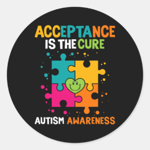 Adesivo A Aceitação É A Consciência Do Autismo Cura
