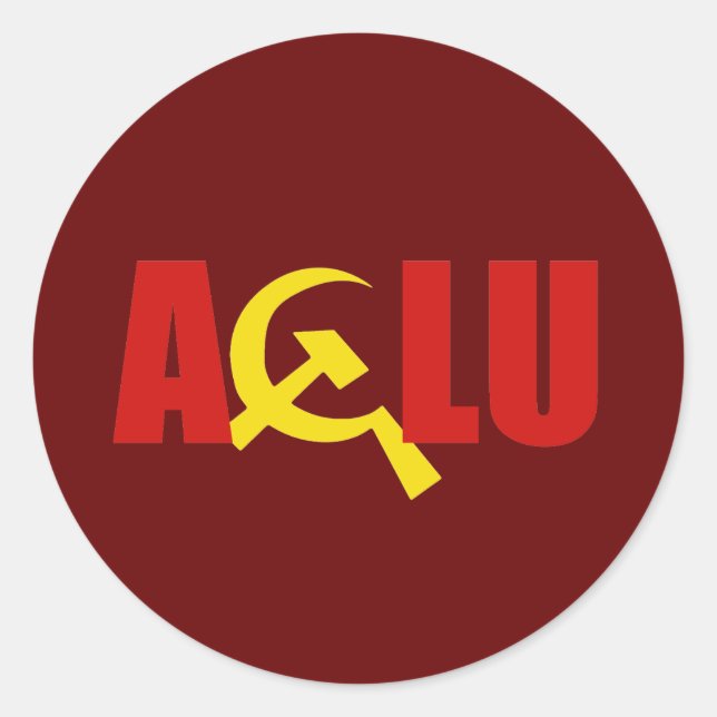 Adesivo A ACLU é comunista (Frente)