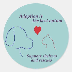 Adesivo A adopção é a melhor opção