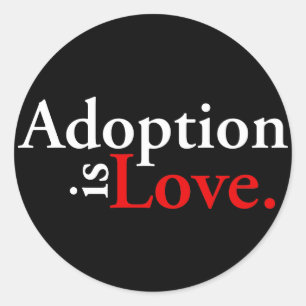 Adesivo A adopção é amor