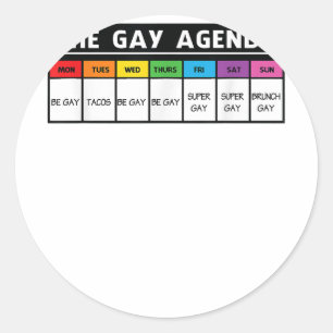 Adesivo A Agenda de Gay - Orgulho LGBT