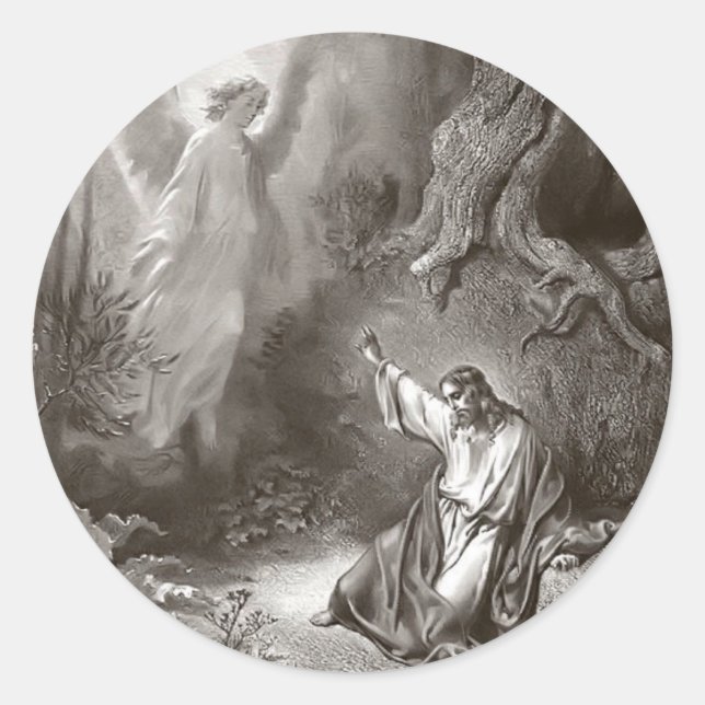 Adesivo A Agonia De Jesus No Jardim Religioso (Frente)