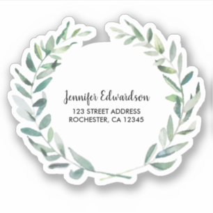 Adesivo A aguarela rústica sae do endereço do remetente