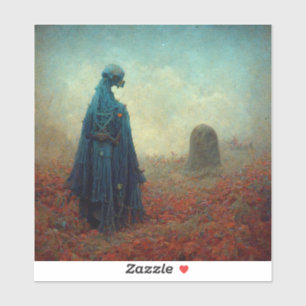 Adesivo A Alienígena Grave Surreal Sci-Fi Fantasy