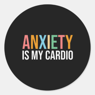 Adesivo A Ansiedade Divertida É O Meu Cardio Retro Mental
