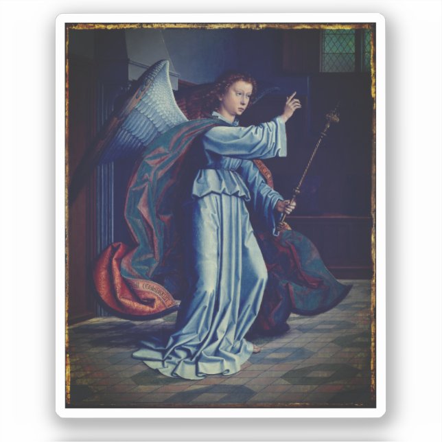 Adesivo A Anunciação - por Gerard David, 1506 (Frente)