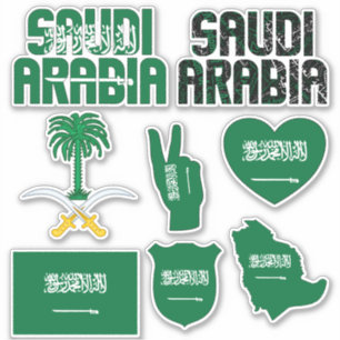 Adesivo A Arábia Saudita Incrível Forma Símbolos Nacionais