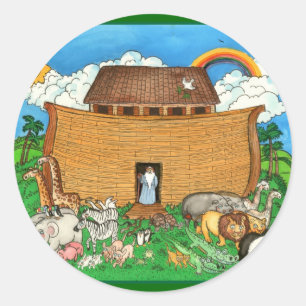 Adesivo A arca de Noah com arco-íris