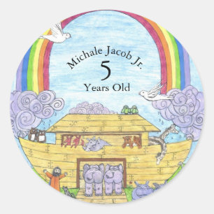 Adesivo A Arca de Noé é Watercolor Rainbow Engraçado El