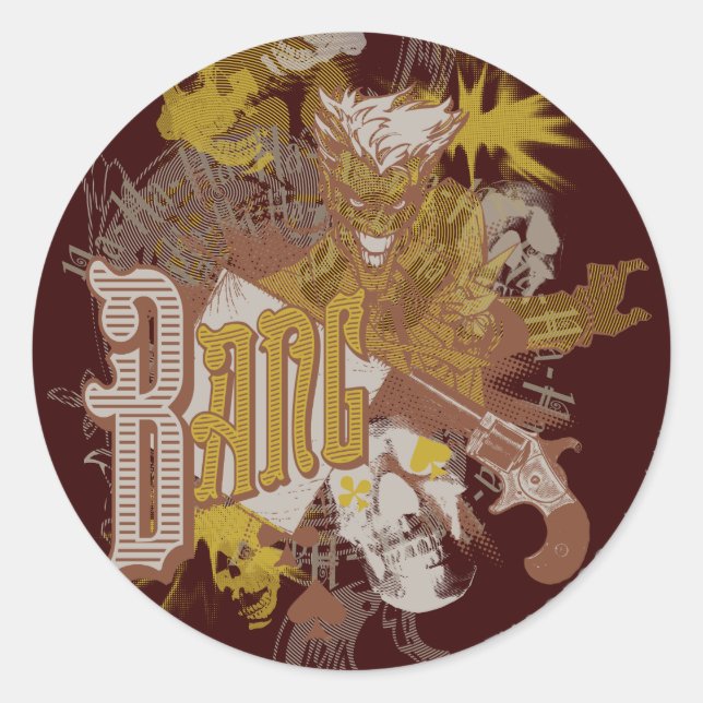 Adesivo A Arma de Joker / Colagem de Carnaval de Bang (Frente)