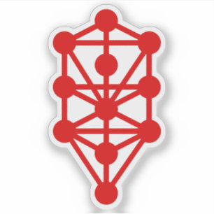 Adesivo A Árvore Qabalística da Vida (vermelha)