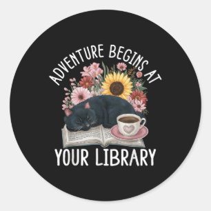 Adesivo A Aventura Começa Na Sua Biblioteca Leitura 20