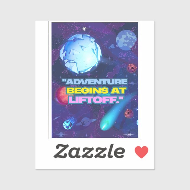 Adesivo A aventura começa no elevador isolado (Folha)