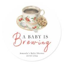 A Baby Is Brewing Coffee Cup Baby Shower
