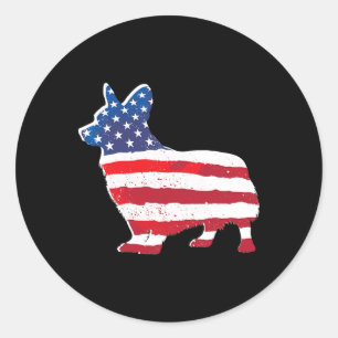 Adesivo A Bandeira Americana De Corgi Pet Dog Alavanca 4 D