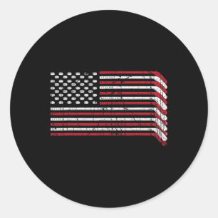 Adesivo A Bandeira Americana De Hockey Fixa Orgulho Americ