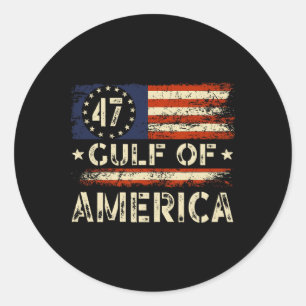 Adesivo A bandeira americana do Golfo Vintage no Golfo da