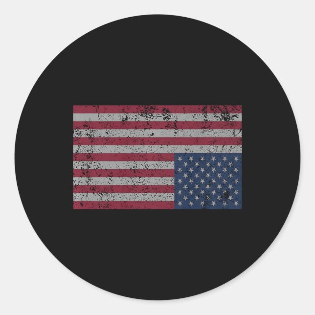 Adesivo A bandeira americana se afunda de cabeça para baix (Frente)