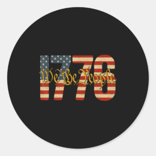 Adesivo A bandeira americana vintage 1776 patriótica do po