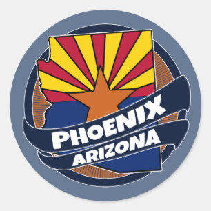 Adesivo A bandeira da arizona de Phoenix estourou em volta