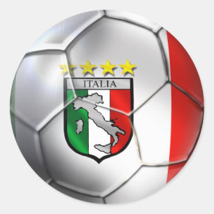 Adesivo A bandeira da bola de futebol de Italia Forza