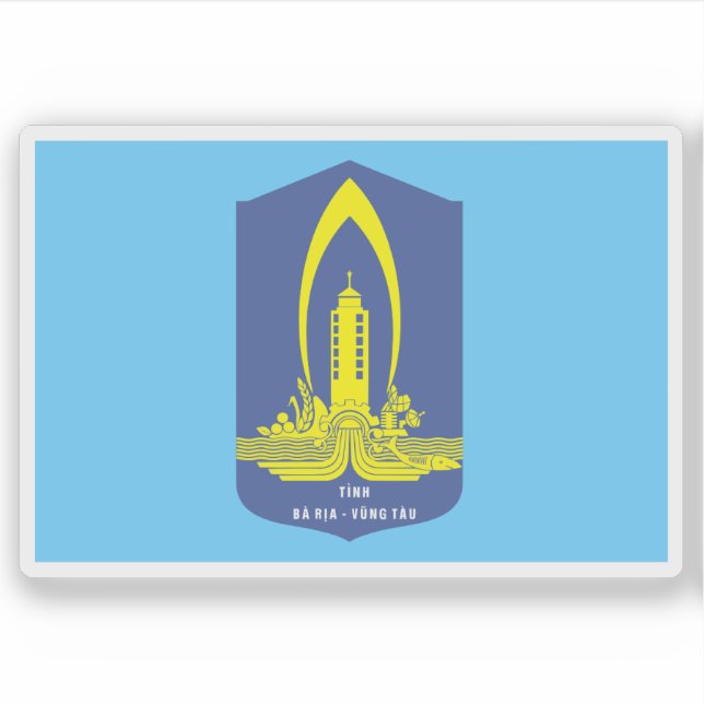 Adesivo A bandeira da província de Bà Ra-Vung Tàu (Frente)