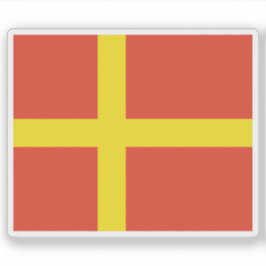 Adesivo A bandeira da província de Skåne (Escânia), Suécia