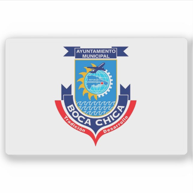 Adesivo A bandeira de Boca Chica (Frente)