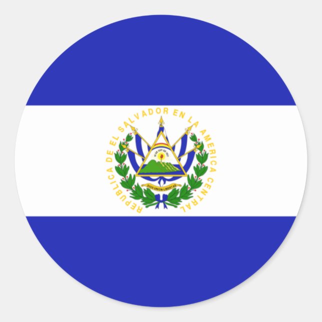 Adesivo A bandeira de El Salvador. (Frente)