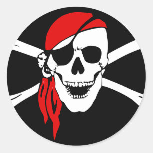 Adesivo A bandeira de pirata desossa o símbolo do perigo
