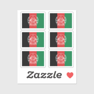 Adesivo A bandeira do Afeganistão Conjunto de 6