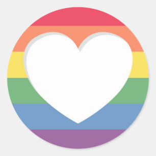 Adesivo A bandeira do arco-íris do orgulho o amor é autoco