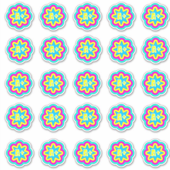 Adesivo A+ Belo Comentário à Cor Bonita Recompensa Pelos P (Frente)