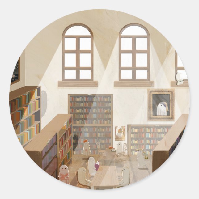 Adesivo A Biblioteca Assombrada (Frente)