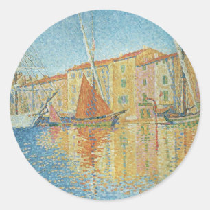 Adesivo A bóia vermelha por Paul Signac, Pointillism do