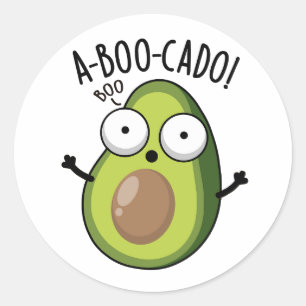 Adesivo A-boo-cado Piadas Assustadoras de Abacate Engraçad