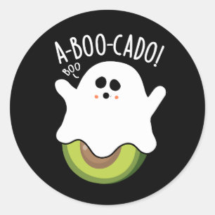 Adesivo A-boo-scado Funny Avocado Pun Dark BG