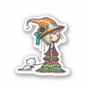 Adesivo A Bruxa do Pequeno Adolescente e o Halloween do Ga