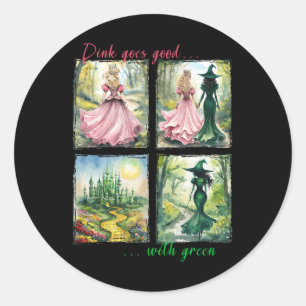 Adesivo A Bruxa Rosa Fica Bem Com A Bruxa Verde Do Hallowe