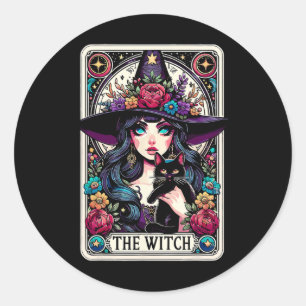 Adesivo A Bruxa Tarot Card Halloween Gothic Witchy Vibes